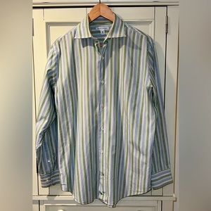 Men’s Banana Republic Striped Cotton Vintage Button Up Shirt 15-15 1/2 MED